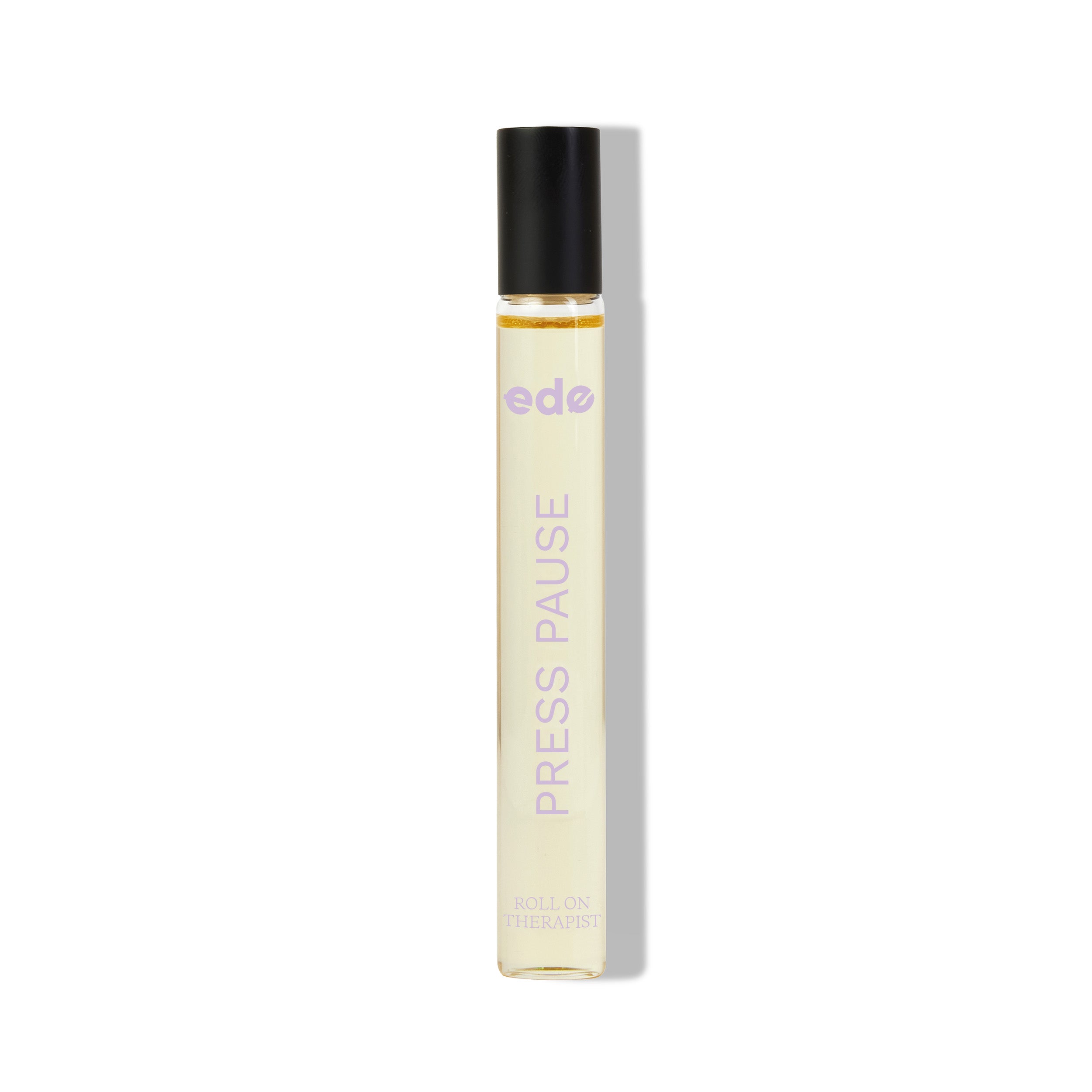 Press Pause Roll On Therapist, 10ml glass bottle containing our organic aromatherapy roll on oil. Contains essential oils patchouli, ylang ylang and juniper berry to help soothe feelings of anxiety and worry.